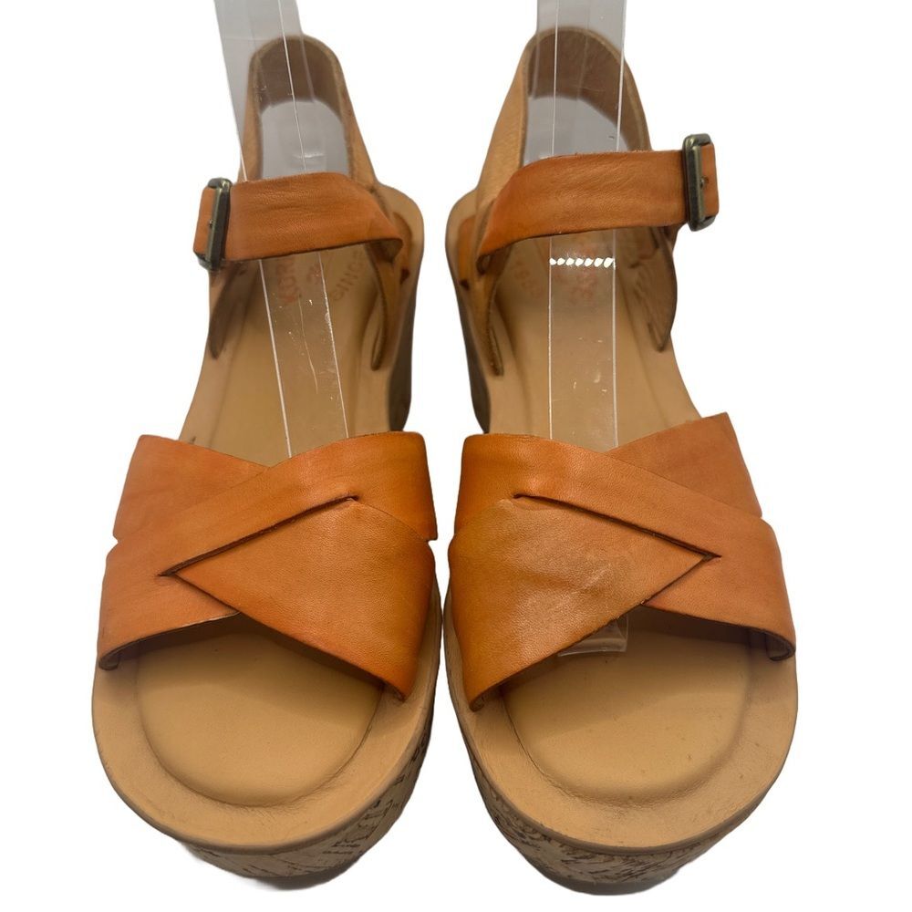 Kork-Eaze Women’s Ava Wedge Leather Sandals Sz 6